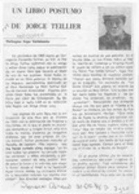 Un libro póstumo de Jorge Teillier