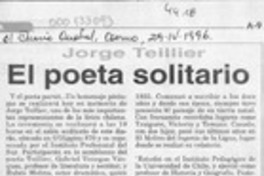 El poeta solitario  [artículo].