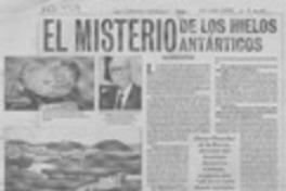 El misterio de los hielos antárticos  [artículo] Juan Guillermo Prado.