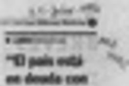 "El país está en deuda con general Prats"  [artículo].