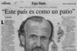 "Este país es como un patio"  [artículo] Ana María Sanhueza.