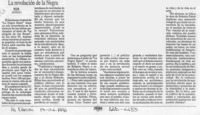 La revolución de la Negra  [artículo] M. E. M.