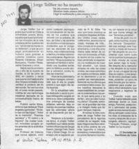 Jorge Teillier no ha muerto  [artículo] Bernardo González Koppmann.