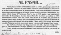 Al pasar --