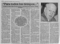 "Para todos los tiempos -- "  [artículo].