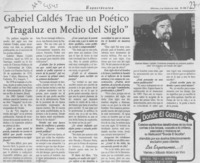Gabriel Caldés trae un poético "Tragaluz en medio del siglo  [artículo].