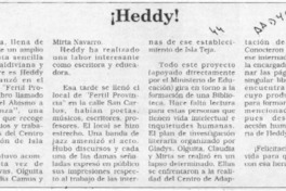 Heddy!  [artículo] Ruth Ojeda.