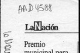 Premio Municipal para Montealegre  [artículo].