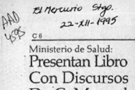 Presentan libro con discursos de C. Massad  [artículo].