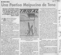 Una Poetisa maipucina de Teno  [artículo].