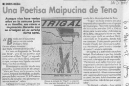Una Poetisa maipucina de Teno  [artículo].
