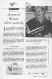El mundo de Skármeta, cultura y cratividad  [artículo].