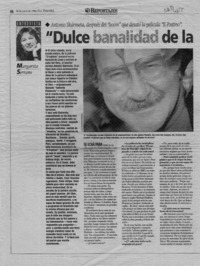 "Dulce banalidad de la vida me entusiasma"  [artículo] Margarita Serrano.