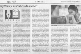 Sasmay Vera y sus "años de radio"  [artículo] Filebo.