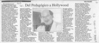 Del Pedagógico a Hollywood  [artículo] Poli Délano.