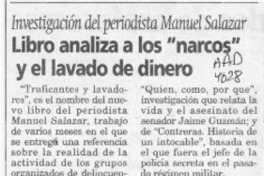 Libro analiza a los "narcos y el lavado de dinero  [artículo].