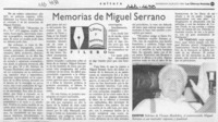 Memorias de Miguel Serrano  [artículo] Filebo.