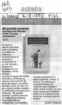 Mi querido paciente  [artículo] Lilioska Yankovic.