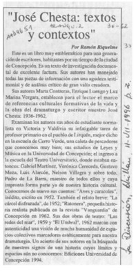"José Chesta, textos y contextos"