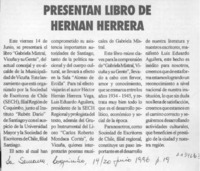 Presentan libro de Hernán Herrera  [artículo].