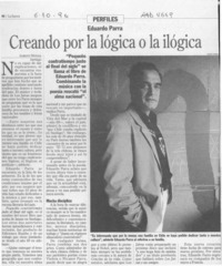 Creando por la lógica o la ilógica  [artículo] Loreto Novoa.