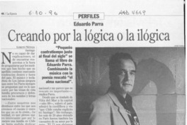 Creando por la lógica o la ilógica  [artículo] Loreto Novoa.