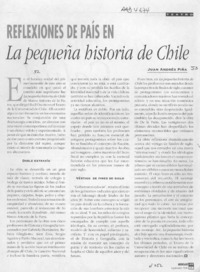Reflexión de país en "La pequeña historia de Chile"  [artículo] Juan Andrés Piña.