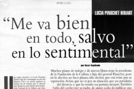 "Me va bien en todo, salvo en lo sentimental"  [artículo] Oscar Sepúlveda.