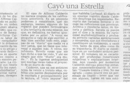 Cayó una estrella  [artículo].