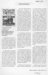 Monitoras de salud  [artículo] Alfredo Estrada L.