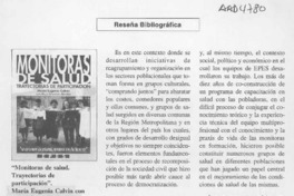 Monitoras de salud  [artículo] Alfredo Estrada L.