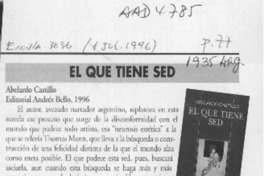 El que tiene sed  [artículo] Marisol Moreno del Canto.