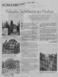 Volodia Teitelboim en Ñuñoa  [artículo] Miguel Laborde.