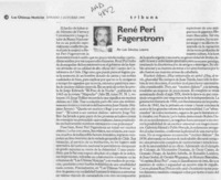 René Peri Fagerstrom  [artículo] Luis Sánchez Latorre.