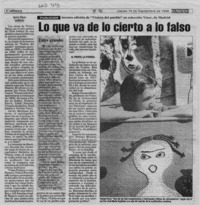 Lo que va de lo cierto a lo falso  [artículo] Ignacio Iñíguez.