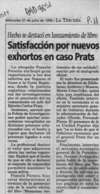 Satisfacción por nuevos exhortos en caso Prats