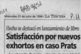 Satisfacción por nuevos exhortos en caso Prats