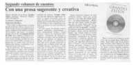 Con una prosa sugerente y creativa  [artículo] Eduardo Guerrero del Río.