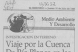 Viaje por la cuenca de Río Blanco en las alturas cordilleranas