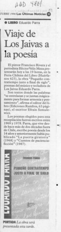 Viaje de Los Jaivas a la poesía  [artículo].