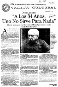 "A los 84 años, uno no sirve para nada"  [artículo] Michael Christie.