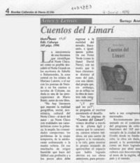 Cuentos del Limarí  [artículo] Santiago Arlet.