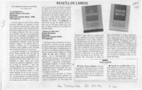 Reseña de libros  [artículo] Eduardo Guerrero del Río.