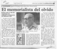 El memorialista del olvido