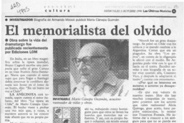El memorialista del olvido