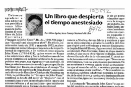 Un libro que despierta el tiempo anestesiado  [artículo] Milton Aguilar.