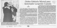 Orden Gabriela Mistral para historiador Leopoldo Castedo  [artículo] I. I.