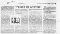 "Pecado de juventud"  [artículo] Filebo.