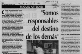 "Somos responsables del destino de los demás"  [artículo] Luis Alberto Mansilla.