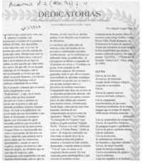 Dedicatorias  [artículo] Miguel Angel Díaz A.